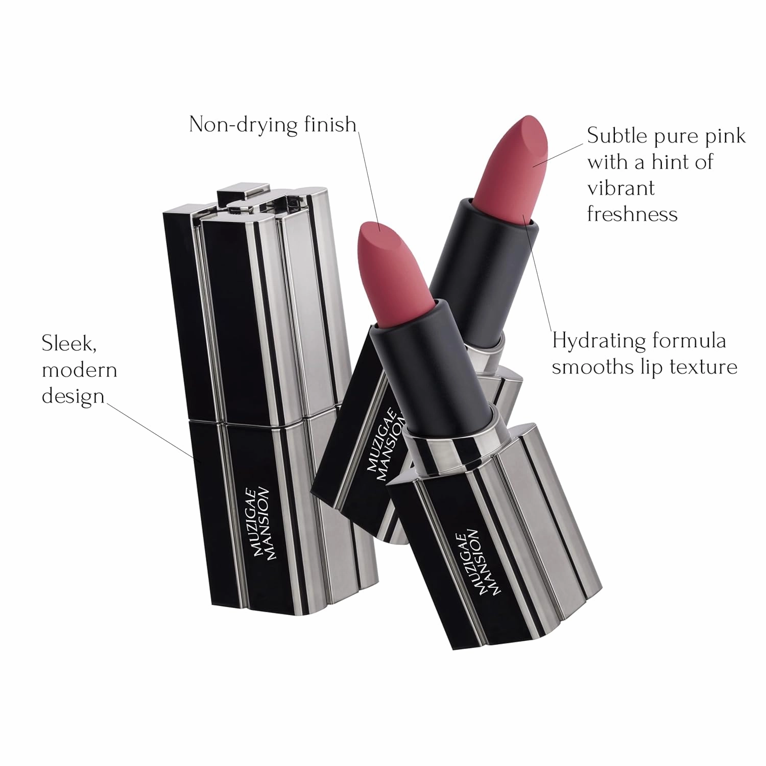 Moodwear Blur Lip Stick – Soft Blurring Tint, Long-Lasting Hydrating, Waterproof K-Beauty – MLBB & Bold Red Shades (Sleek Metallic Design) (Soft Matte Blurring Effect) (006 RUFFLE)