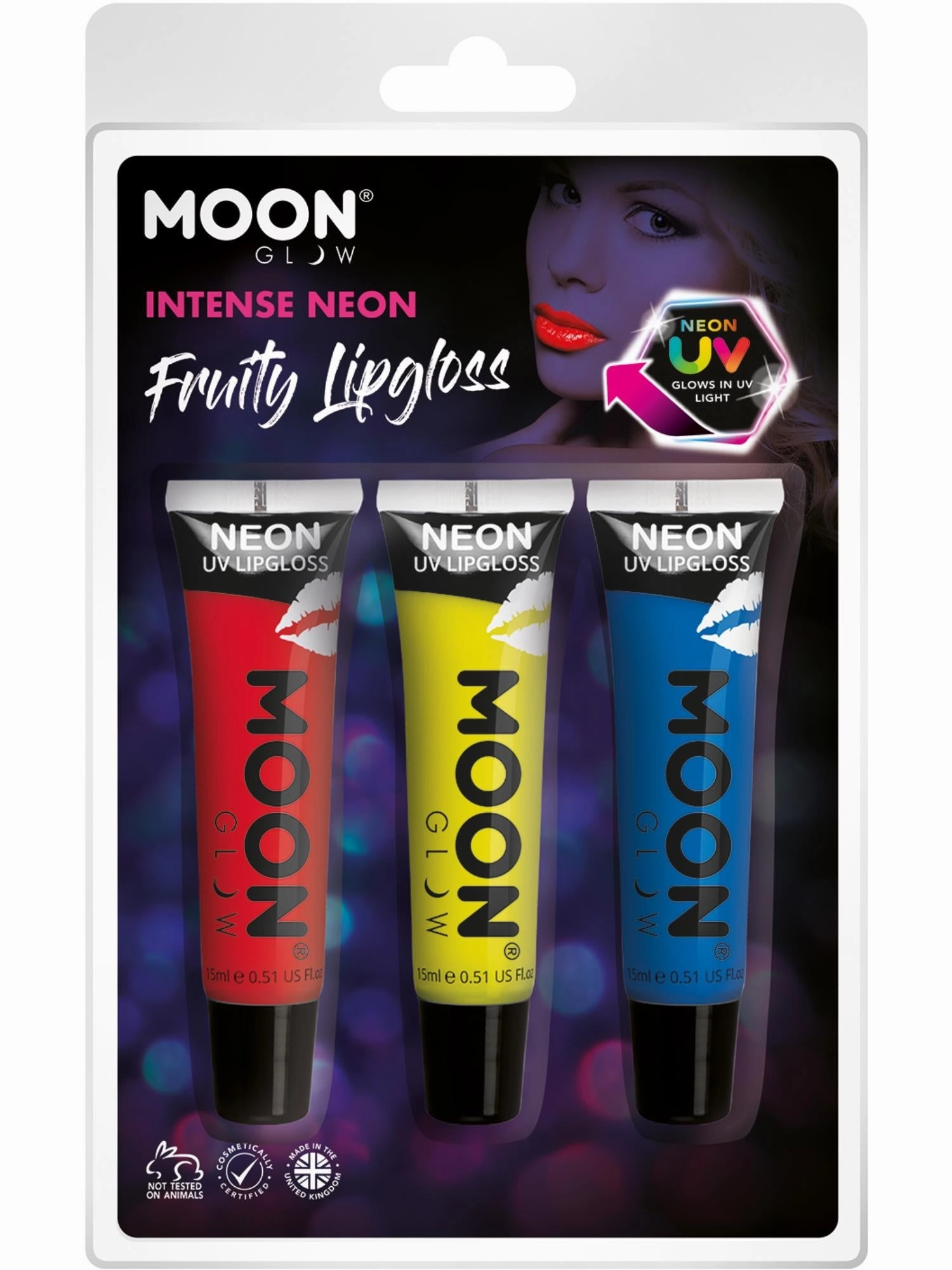 Moon Glow Intense Neon UV Fruity Lipgloss,   Wholesale