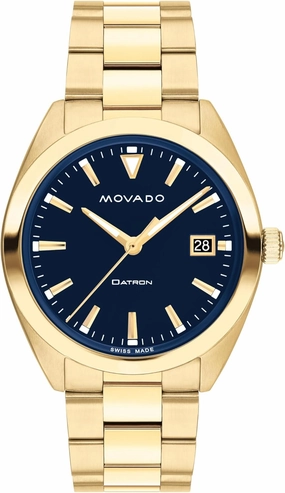 Movado Heritage Series Datron Men's Watch - Swiss Quartz Movement, Stainless Steel Link Bracelet - 5 ATM Water Resistance - Sport Luxury Fashion Timepiece for Him - 39mm