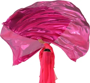 MUNAFIE Worship Set - 2 Flags, Rods, Bag - Dance, Church, Praise Flags - Dark Pink
