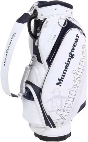 Munsing Wear MQBWJJ00 Golf Caddy Bag, 9.5 kg, 6 Division, Fits 47 Inches, Large Diameter, Sporty, WH00 (White), One Size