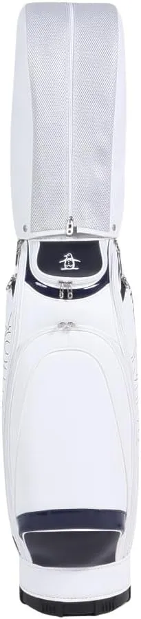 Munsing Wear MQBWJJ00 Golf Caddy Bag, 9.5 kg, 6 Division, Fits 47 Inches, Large Diameter, Sporty, WH00 (White), One Size