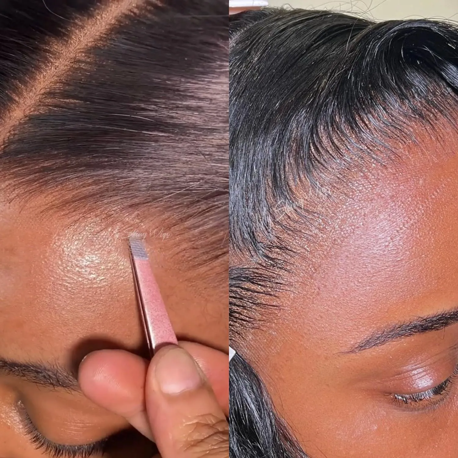 MY SHINY WIGS Clear HD Lace Frontal 13x4 Body Wave Swiss Lace Bleach Knots Closure Virgin Human Hair Pre Plucked With Baby Hair Undetectable & Invisible 16 Inch