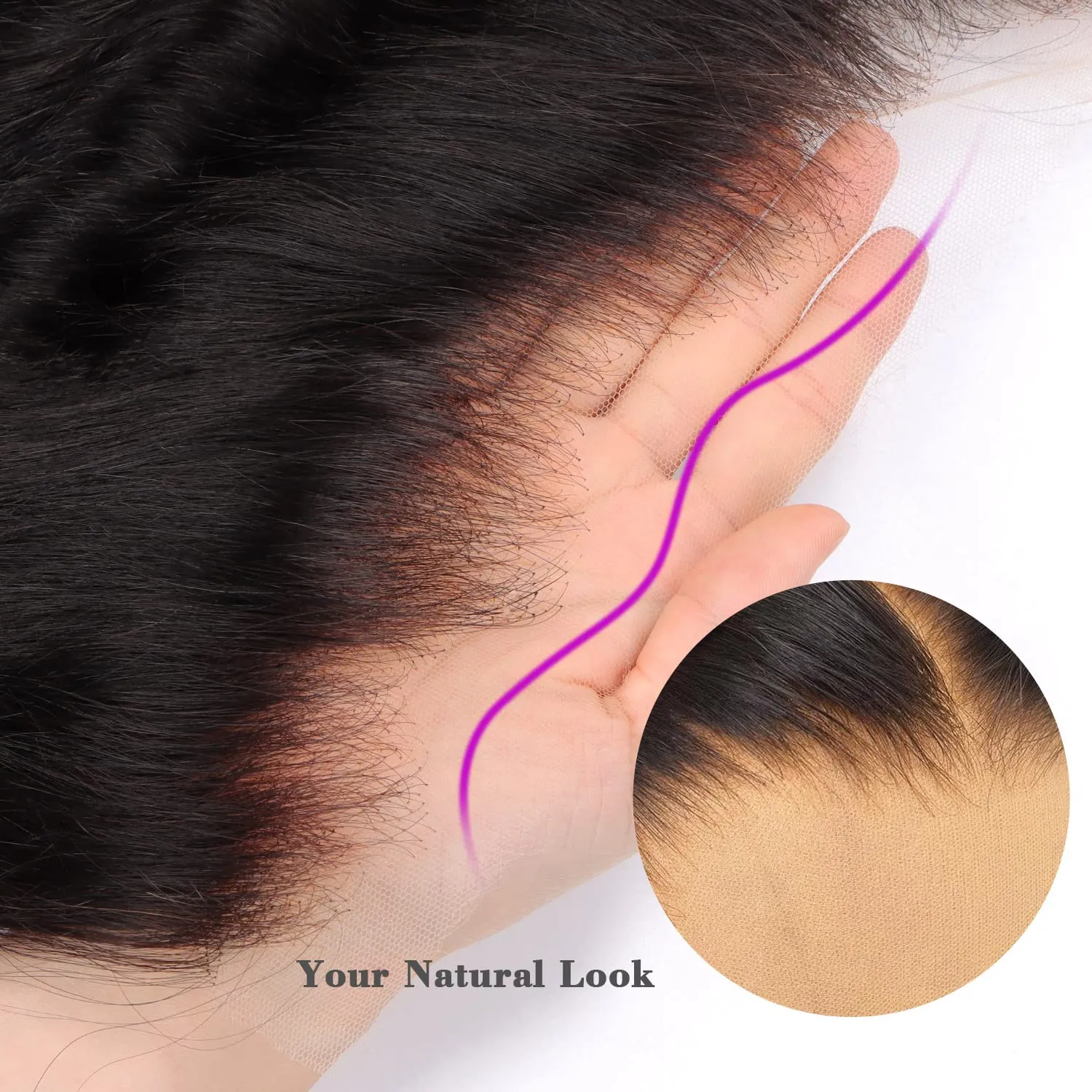 MY SHINY WIGS Clear HD Lace Frontal 13x4 Body Wave Swiss Lace Bleach Knots Closure Virgin Human Hair Pre Plucked With Baby Hair Undetectable & Invisible 16 Inch