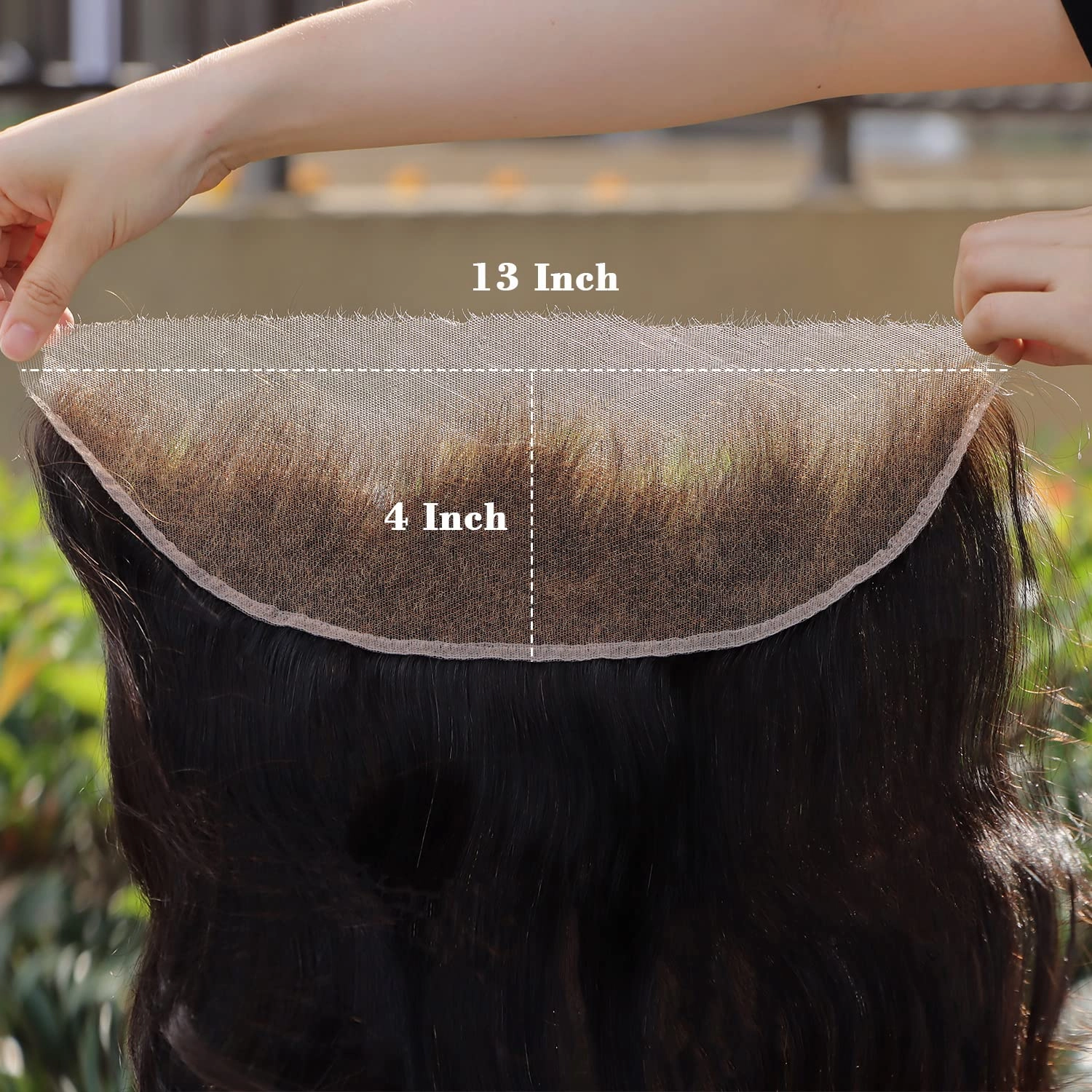 MY SHINY WIGS Clear HD Lace Frontal 13x4 Body Wave Swiss Lace Bleach Knots Closure Virgin Human Hair Pre Plucked With Baby Hair Undetectable & Invisible 16 Inch