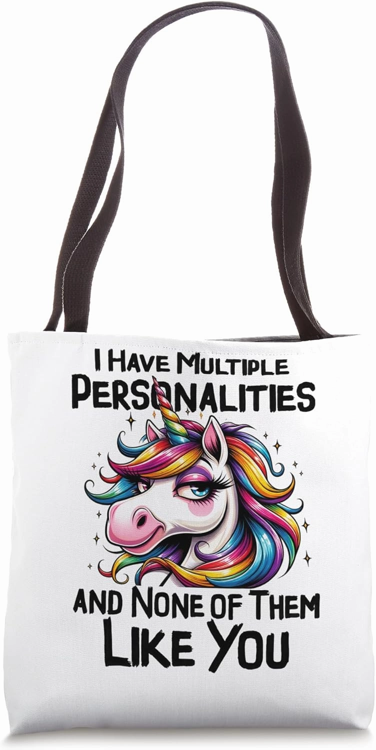 Mystique of Mane: The Sarcastic Unicorn Tote Bag