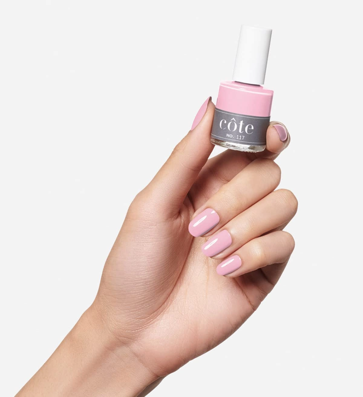 Nail Polish - Quick Dry Nail Polish - Vegan Nail Polish - 0.4 Fluid Oz Regular Nail Polish - Cruelty Free - Non Toxic & Safe - Chip Resistant & Full Coverage (No. 117 Light Pink Bubble Gum)