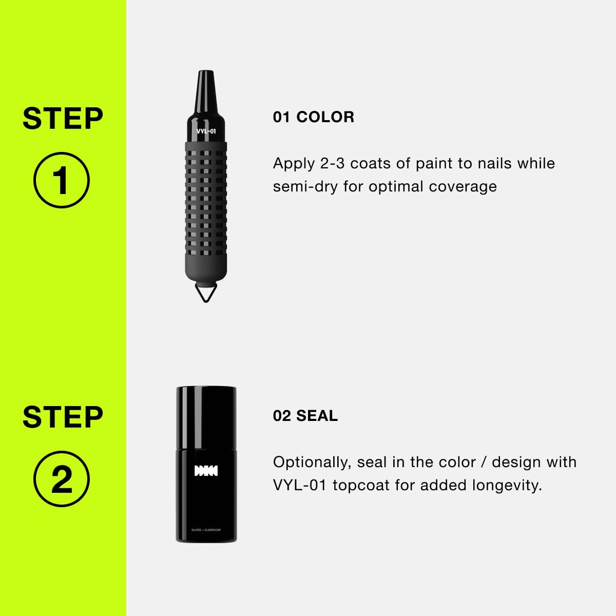 Nail Polish Paint Pen | Gloss & Matte Black | Topcoat Included | Nail Graffiti Art Design Pen | Quick Drying, Vegan (Gloss Black)