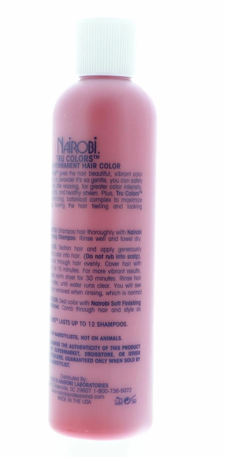 Nairobi Tru-Colors Semi-Permanent Hair Color for Unisex, No5 Jet Red, 8 Ounce