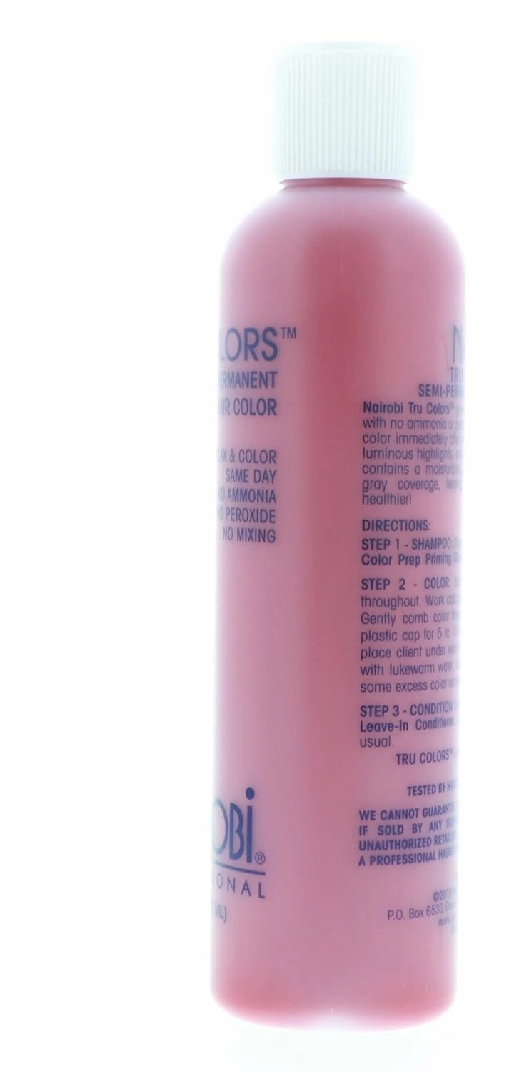 Nairobi Tru-Colors Semi-Permanent Hair Color for Unisex, No5 Jet Red, 8 Ounce