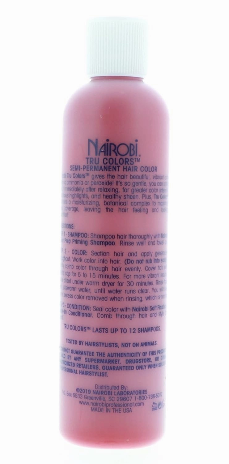 Nairobi Tru-Colors Semi-Permanent Hair Color for Unisex, No5 Jet Red, 8 Ounce