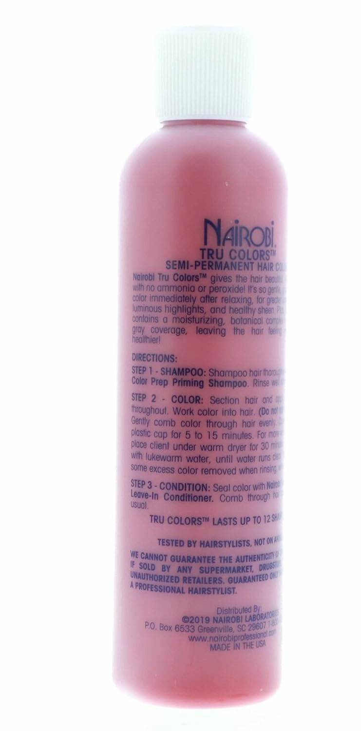Nairobi Tru-Colors Semi-Permanent Hair Color for Unisex, No5 Jet Red, 8 Ounce