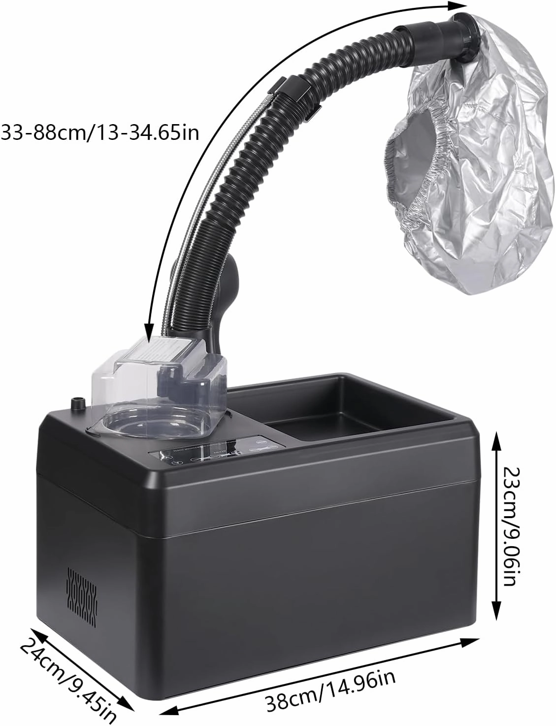 Nano Hair Steamer with Vaporizing Cap, 1750W 110V Hair Care Professional Machine, Multifunctional Hair Steamer, Beauty Salon Hair Steamer Machine with Smart Touch Control for Deep Hair Care Repair