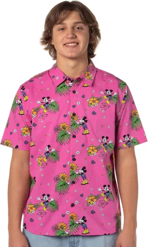 Neff Disney Men's Allover Print Button-Down Shirt