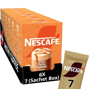 Nescafé Gold Frothy Coffee Sticky Toffee Pudding Coffee - 6x7 Sachets - 42 Cups