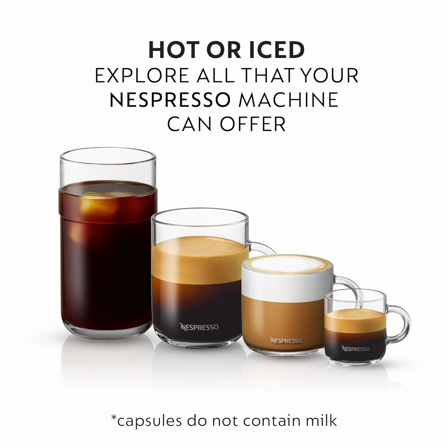 Nespresso Capsules Vertuo, Espresso Bold Variety Pack, Medium and Dark Roast Coffee, 40-Count Espresso Pods, Brews 1.35oz.