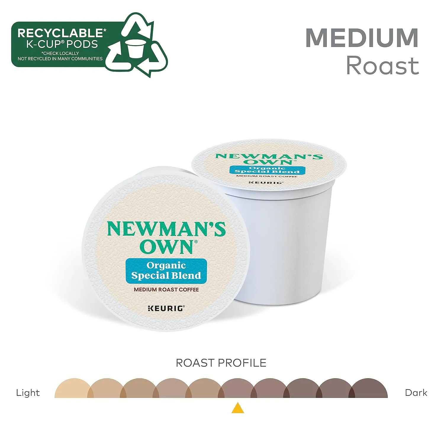 Newman's Own Organics Special Blend Keurig Single-Serve K-Cup Pods, Medium Roast Coffee, 72 Count