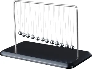 Newtons Cradle Pendulum Balance Balls Cool Science Gadgets Perpetual Kinetic Motion Physics Toys Desktop Decoration for Office& Home (12 Balls)