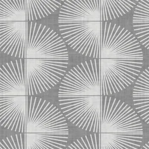 Nicole Miller New York Fluted Geo Smoke Peel & Stick Wallpaper