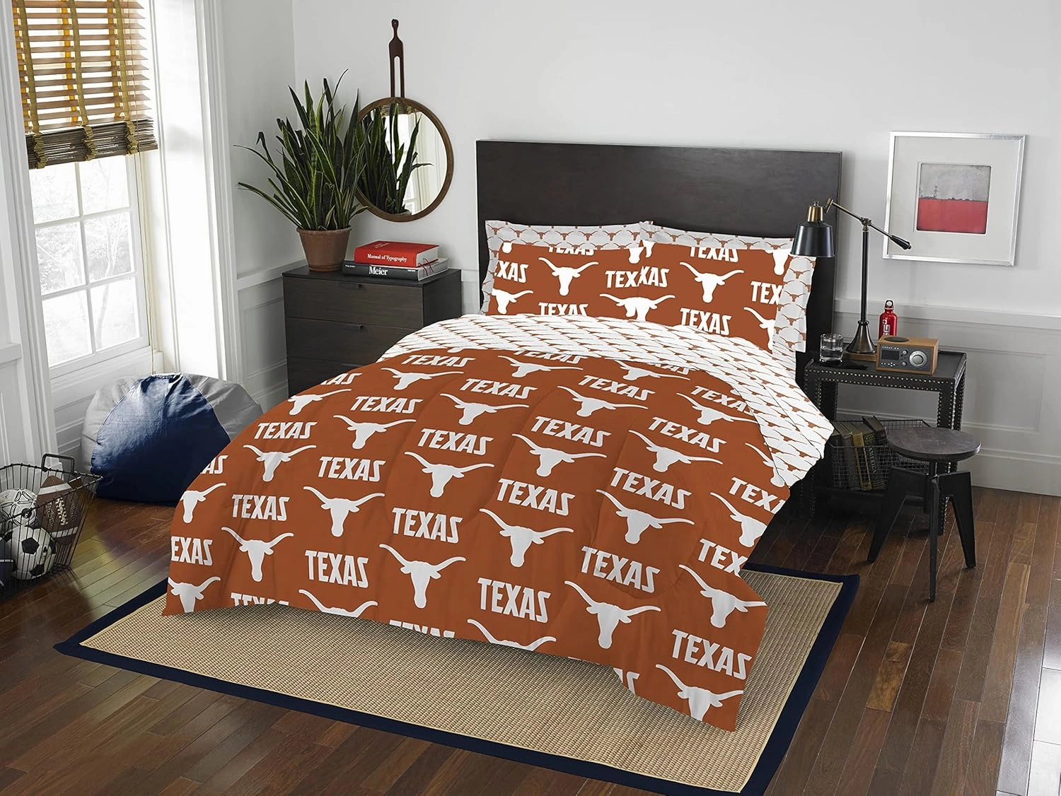 Northwest NCAA Texas Longhorns Unisex-Adult Bed in a Bag Set, Full, Rotary