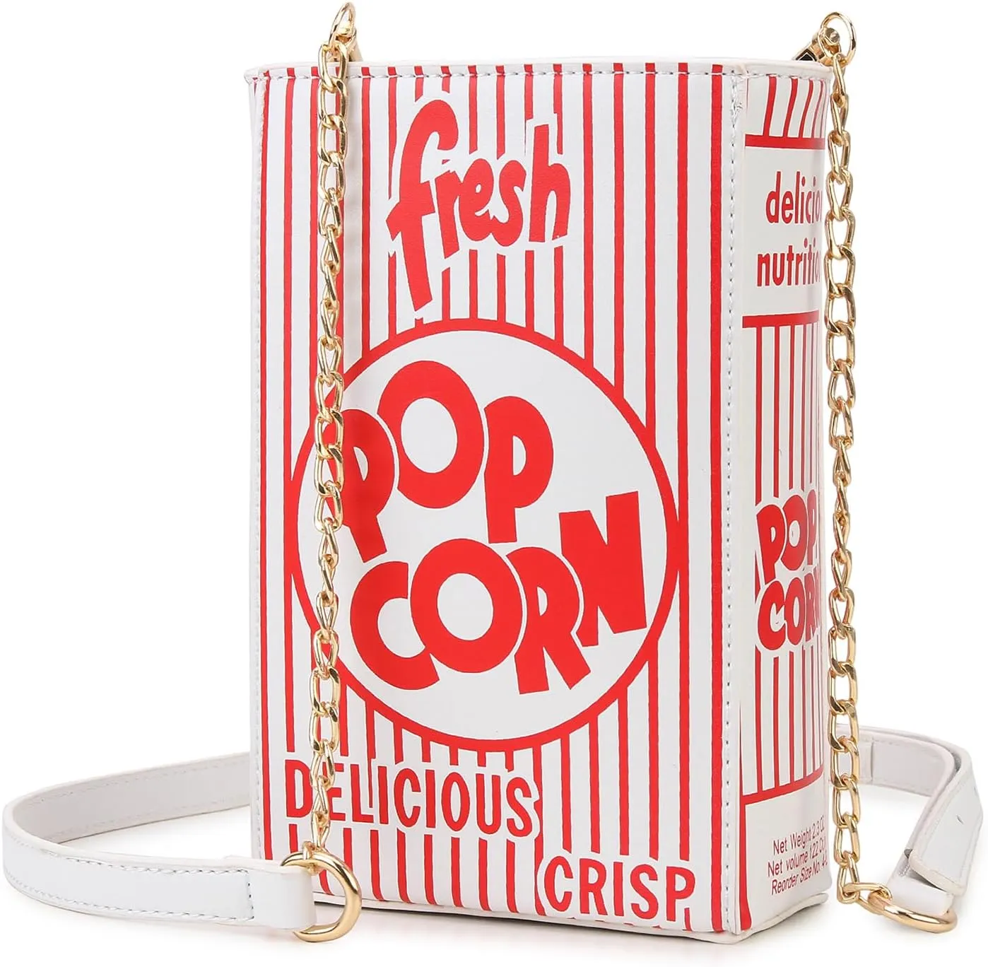 Novelty Fashion Women Crossbody Bag, Popcorn Box Style Clutch Bag for Girl Handbag Shoulder Bag Purse…