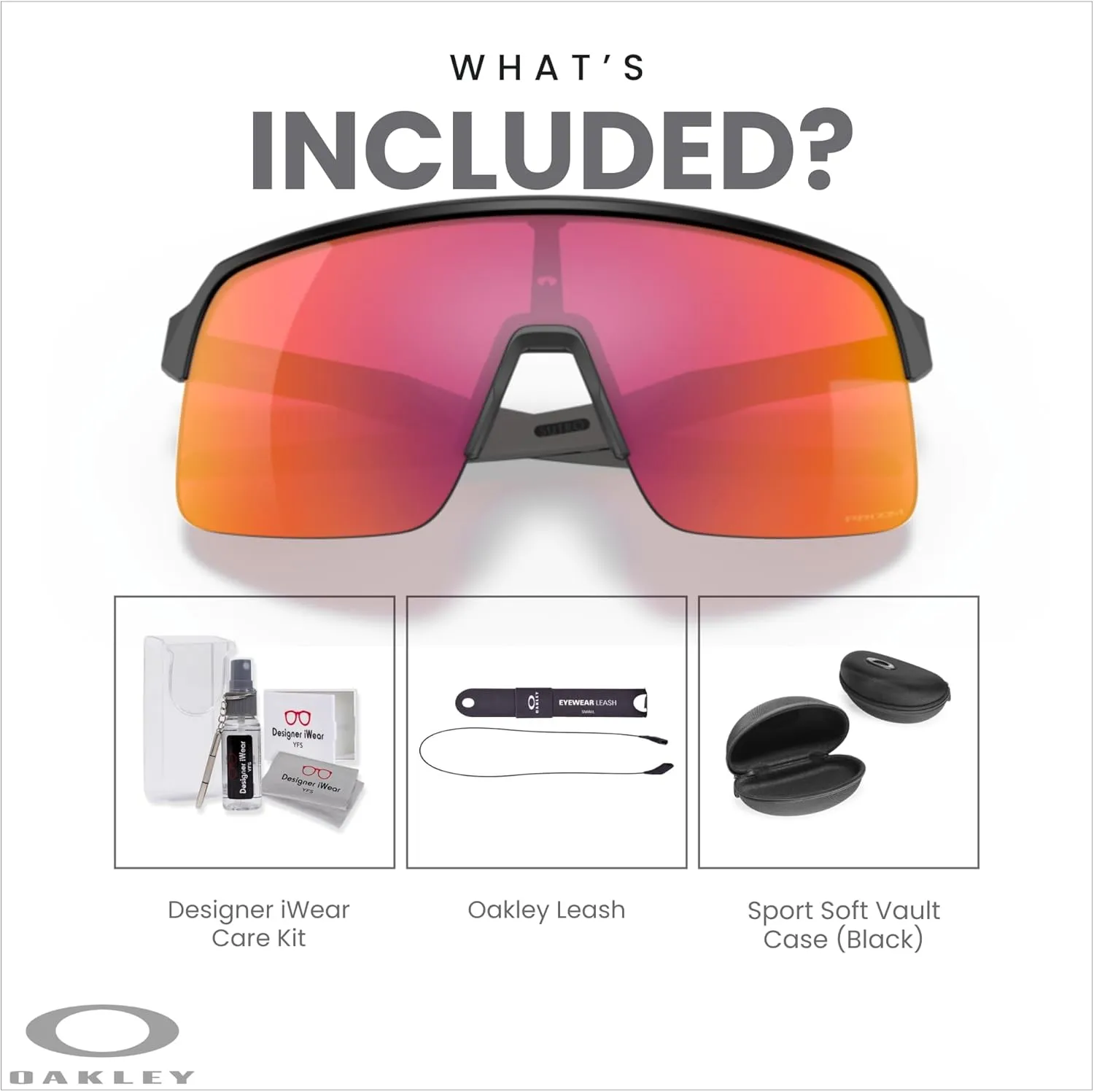Oakley Sutro Lite OO9463 Shield Sunglasses for Men for Women   BUNDLE Accessory Leash   Designer iWear Kit