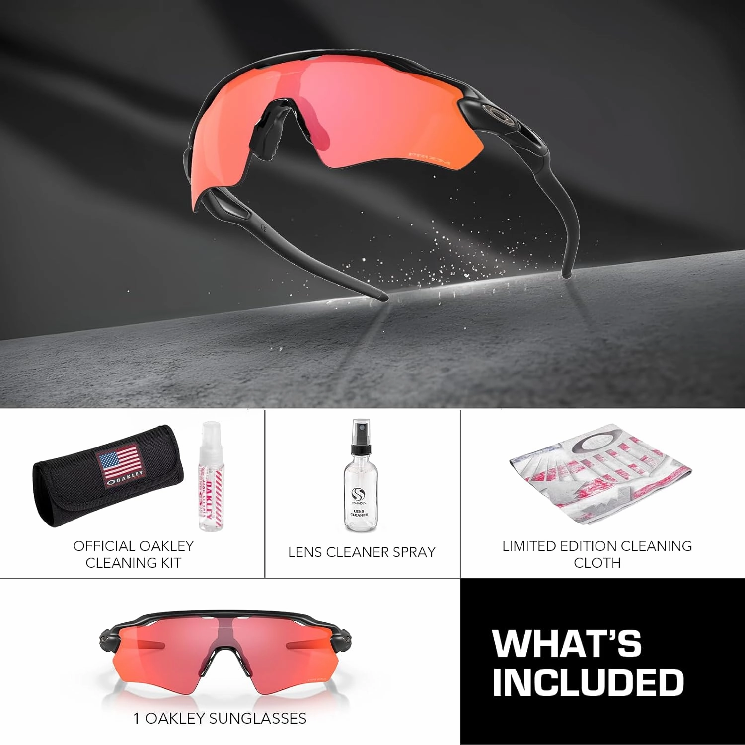 OAKLEY RADAR EV PATH OO9208 Sunglasses With Official Eyewear Kit Bundle