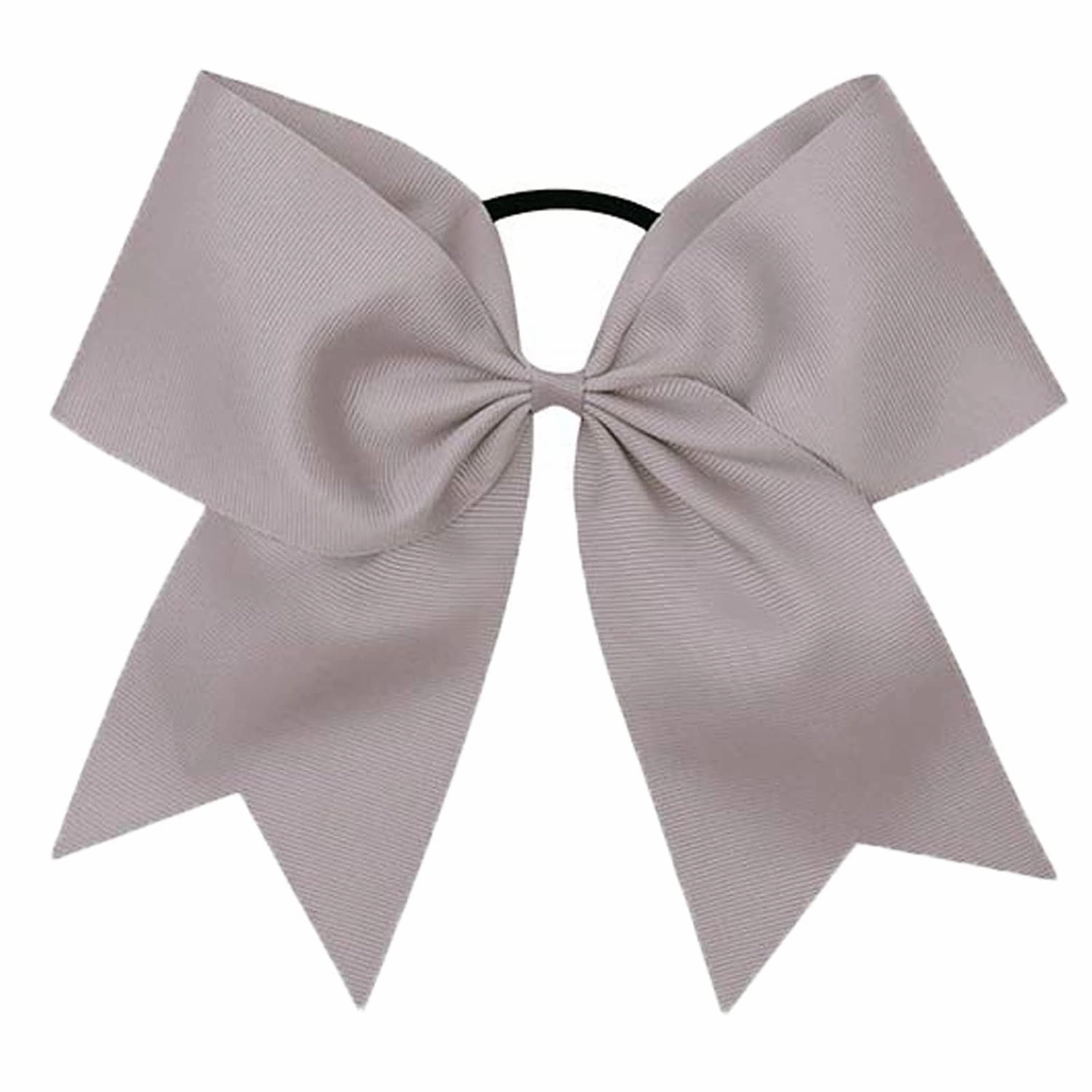 Oaoleer 21PCS 8" Large Cheer Bows Gray Bows Jumbo Cheerleader Bow with Ponytail Holder Elastic Band Handmade for Cheerleading Teen Girls College Sports