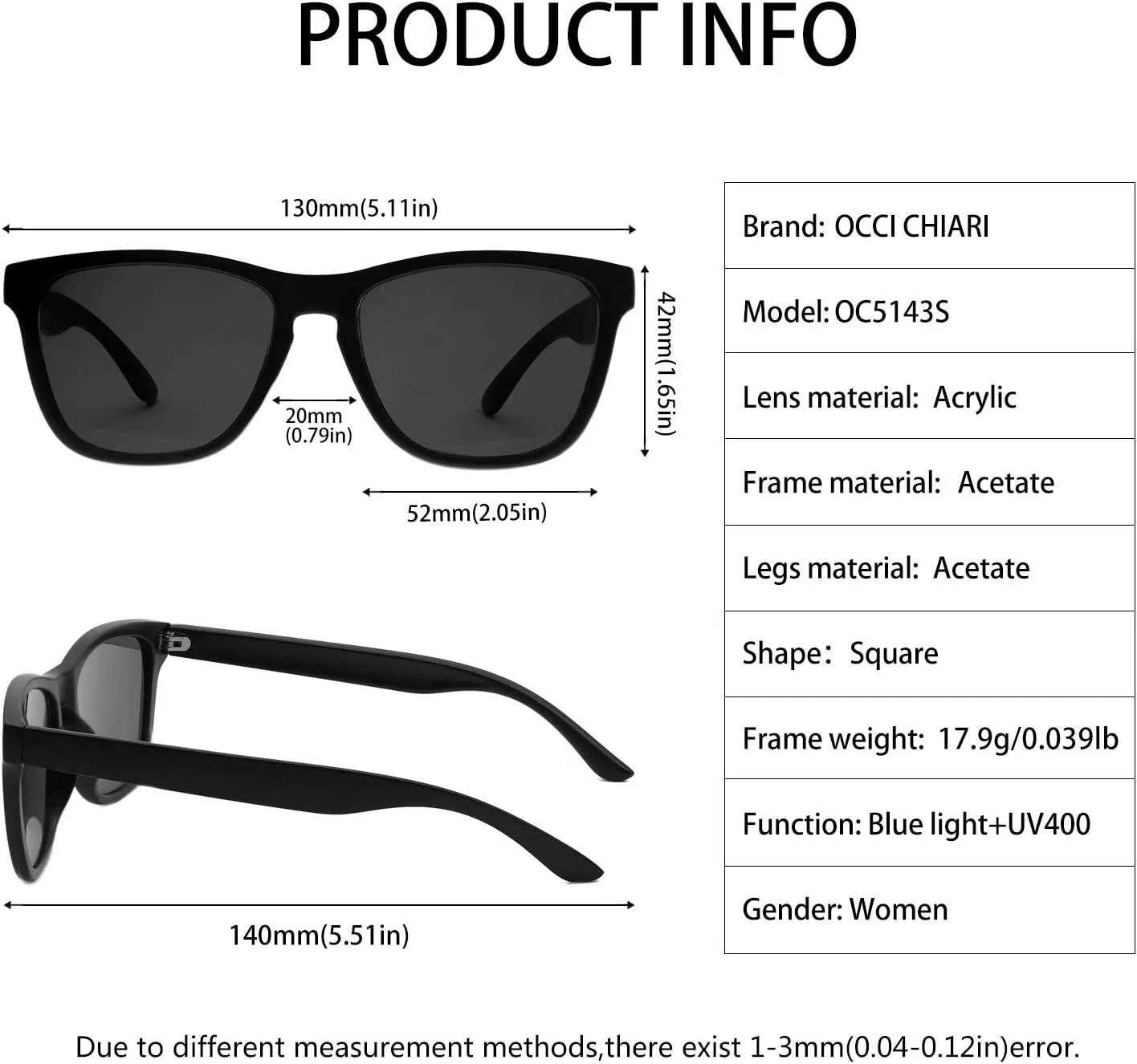 OCCI CHIARI Oversized Reader Sunglasses for Women Reading Sunglasses 1.0 1.25 1.5 1.75 2.0 2.25 2.5 2.75 3.0 3.5 3.75 4.0
