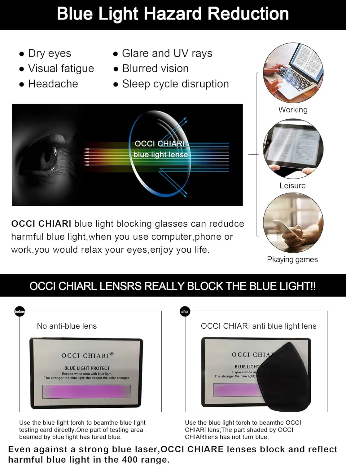 OCCI CHIARI Oversized Reader Sunglasses for Women Reading Sunglasses 1.0 1.25 1.5 1.75 2.0 2.25 2.5 2.75 3.0 3.5 3.75 4.0