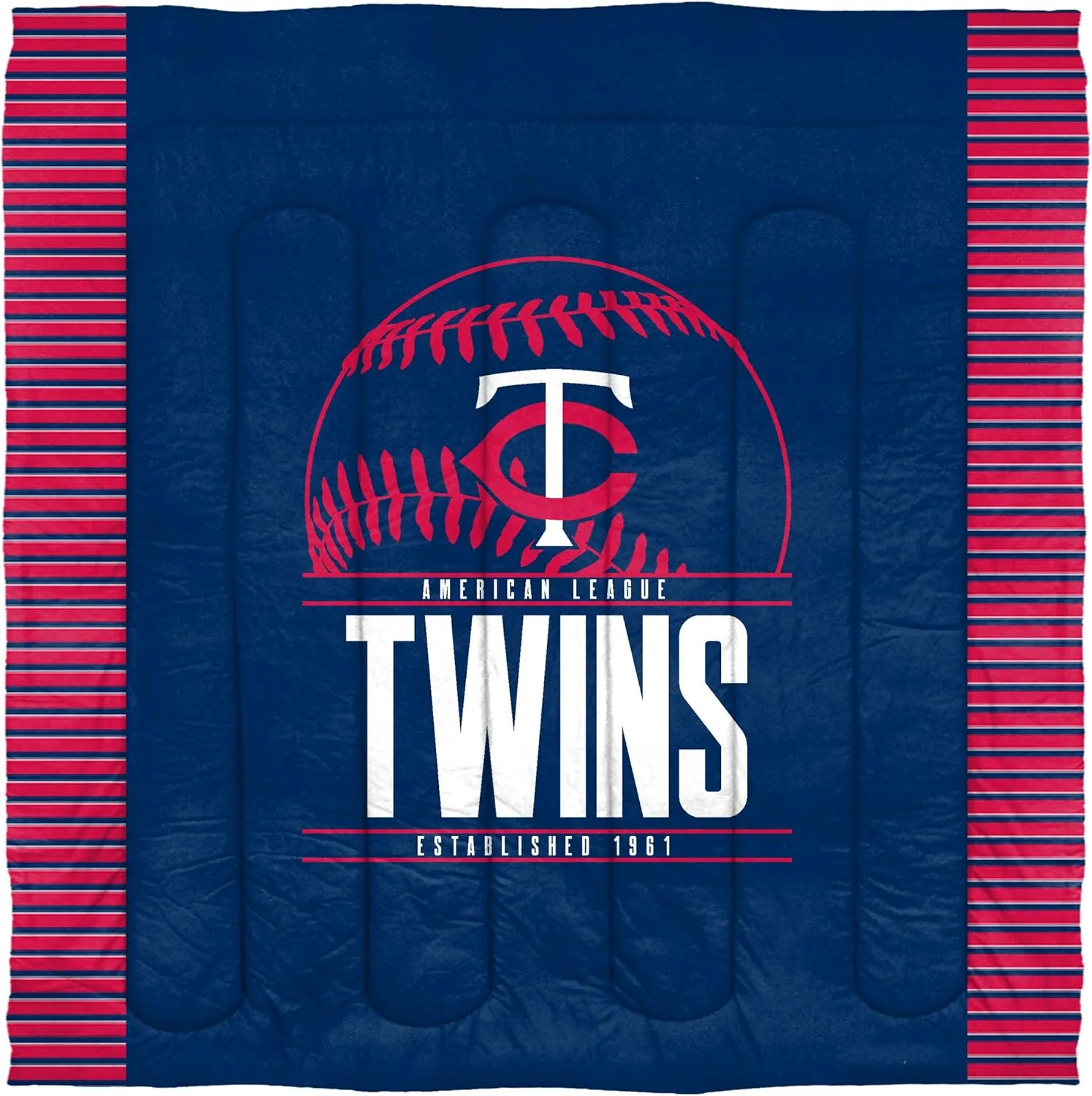 Officially Licensed MLB Full/Queen Grand Slam Comforter & Sham Bedding, Soft & Cozy, Washable, Throws & Bedding, 86" x 86"