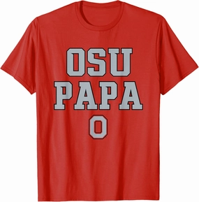 Ohio State Buckeyes Dad OSU Papa Red Officially Licensed T-Shirt