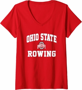 Ohio State Buckeyes Rowing Koziol Red V-Neck T-Shirt