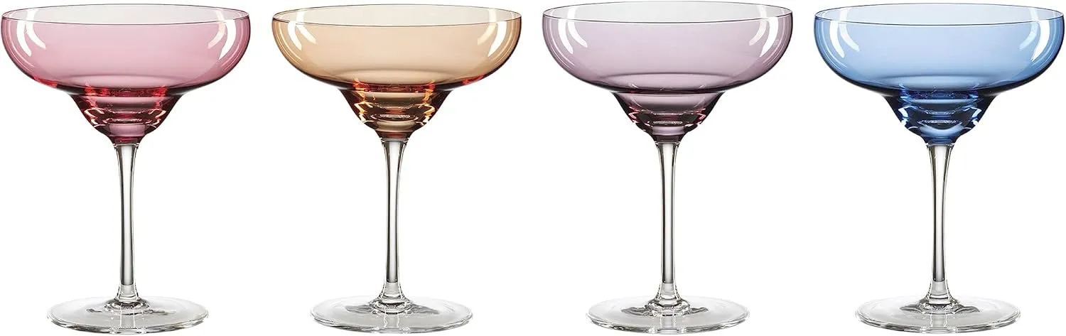 Oneida True Colors Margarita Glasses, Set of 4, 4 Count, Multi