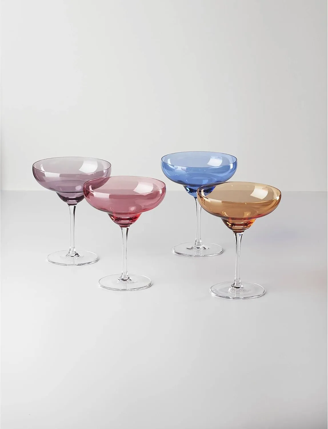 Oneida True Colors Margarita Glasses, Set of 4, 4 Count, Multi
