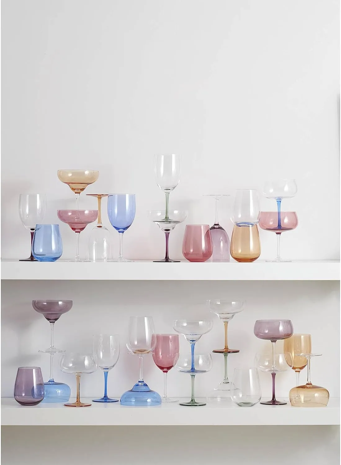 Oneida True Colors Margarita Glasses, Set of 4, 4 Count, Multi
