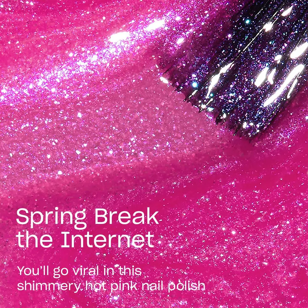 OPI Nail Lacquer Nail Polish | Opaque Dark Pink Shimmer Chip Resistant Nail Polish | Vegan, Fast Drying, Streak Free