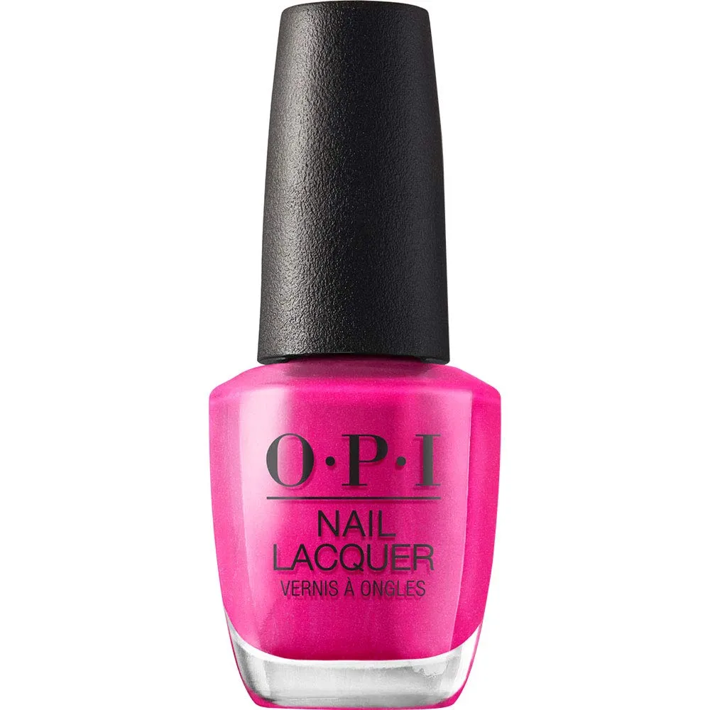 OPI Nail Lacquer Nail Polish | Opaque Dark Pink Shimmer Chip Resistant Nail Polish | Vegan, Fast Drying, Streak Free