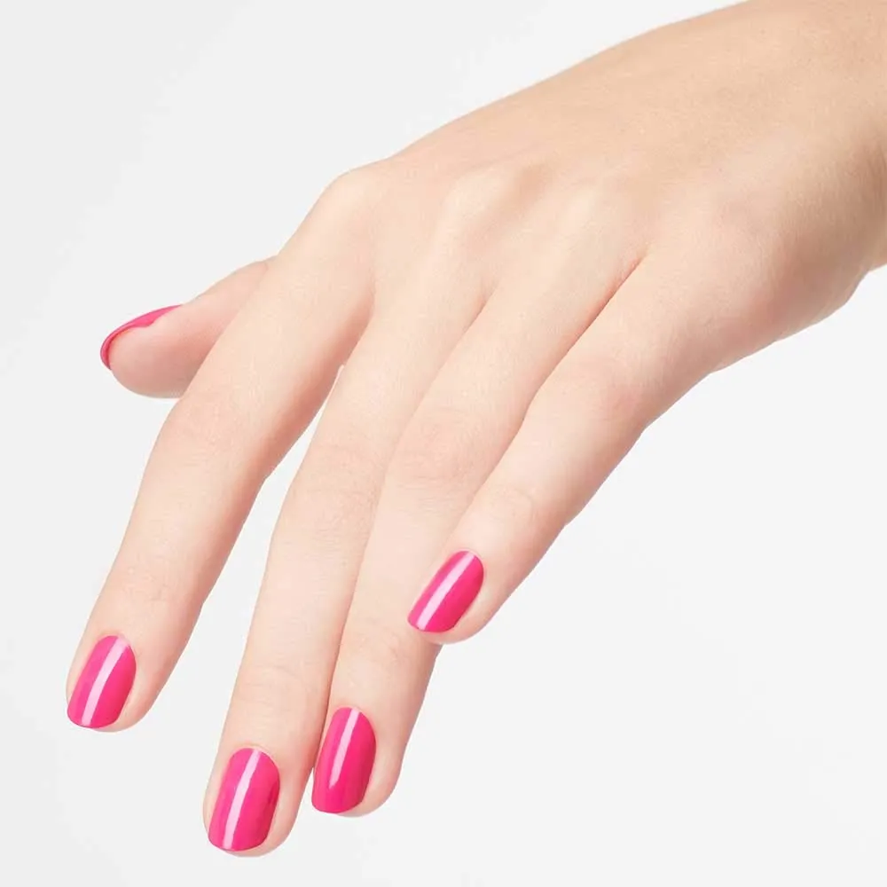 OPI Nail Lacquer Nail Polish | Opaque Dark Pink Shimmer Chip Resistant Nail Polish | Vegan, Fast Drying, Streak Free