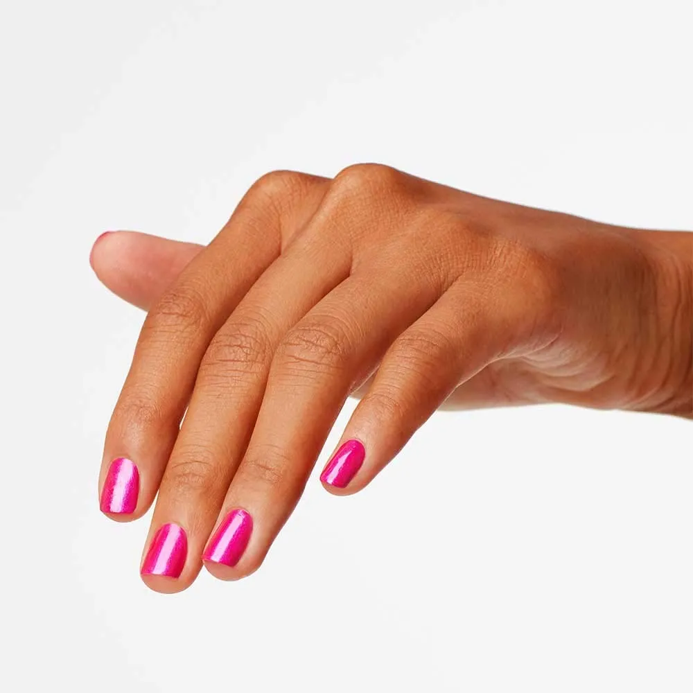 OPI Nail Lacquer Nail Polish | Opaque Dark Pink Shimmer Chip Resistant Nail Polish | Vegan, Fast Drying, Streak Free