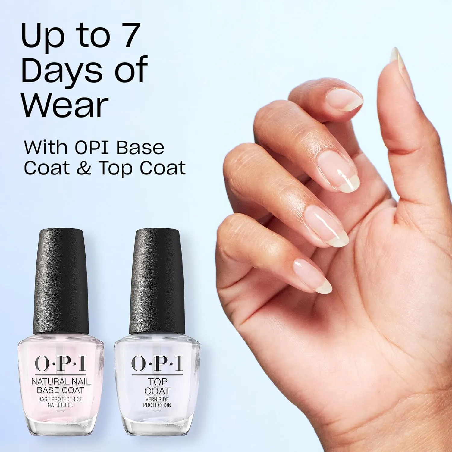 OPI Nail Lacquer Nail Polish | Sheer Light Nude Pink Shimmer Chip Resistant Nail Polish | Vegan, Fast Drying, Streak Free