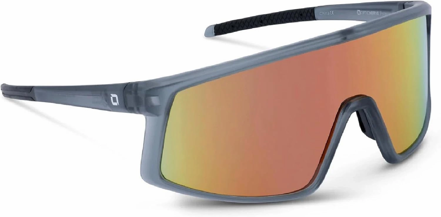 Optic Nerve Unisex Stone Cat Polarized Shield Sunglasses - UVA/UVB Protection No-Slip Fit Sun Shades for Outdoor Activities