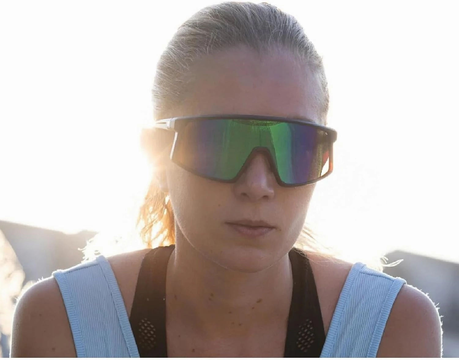 Optic Nerve Unisex Stone Cat Polarized Shield Sunglasses - UVA/UVB Protection No-Slip Fit Sun Shades for Outdoor Activities