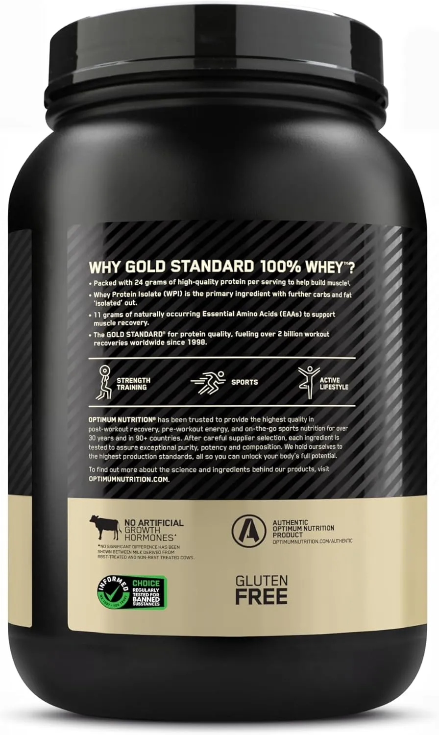 Optimum Nutrition Gold Standard 100% Whey Naturally Flavored Protein Powder, Vanilla, 1.9 Pound (Packaging May Vary)