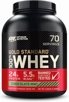 Optimum Nutrition Gold Standard® 100% Whey, Chocolate Mint, 4.94 lb (2.24 kg)