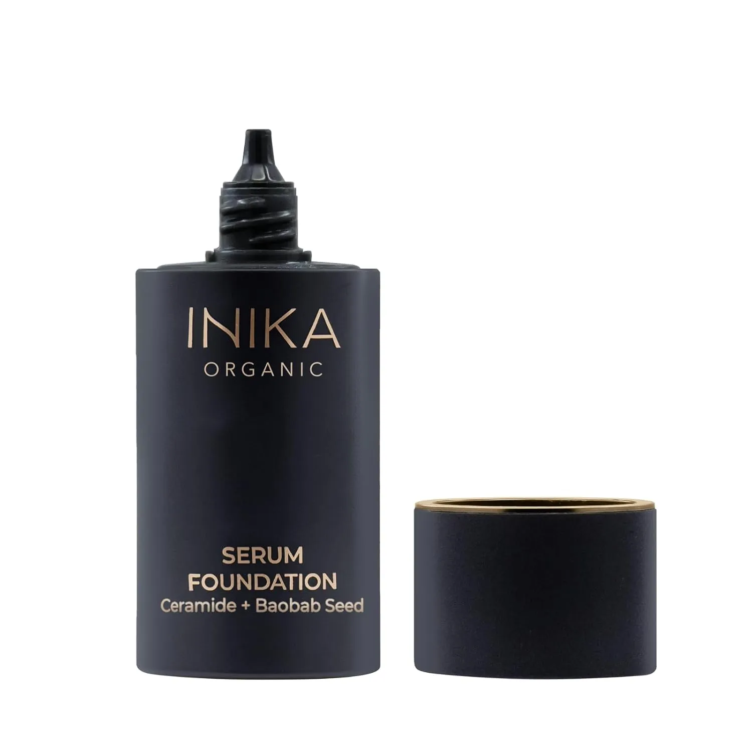 Organic Serum Foundation | Vegan, Buildable Coverage, Weightless Second Skin Feel, Transfer Proof with Skincare Ingredients in Sustainable Packaging. Bold 25ml