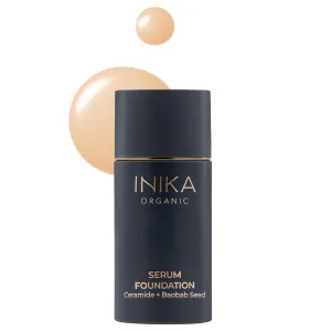 Organic Serum Foundation | Vegan, Buildable Coverage, Weightless Second Skin Feel, Transfer Proof with Skincare Ingredients in Sustainable Packaging. Bold 25ml