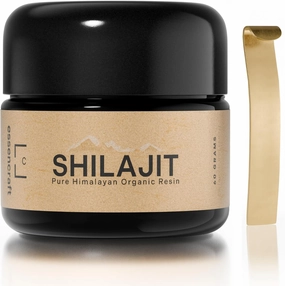 Organic Himalayan Shilajit Resin - 500mg Max Potency, Lab Tested Pure Shilajit for Men and Women, 85  Trace Minerals Fulvic Acid, Immune Support, Energy & Cognitive Performance, 4 Month Supply, 60g