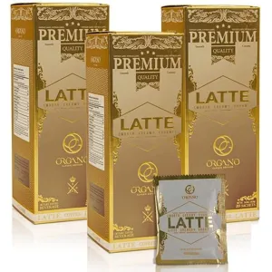 ORGANO 3 boxes Gourmet Cafe Latte, 100% Certified Ganoderma Lucidum (60 Sachets)