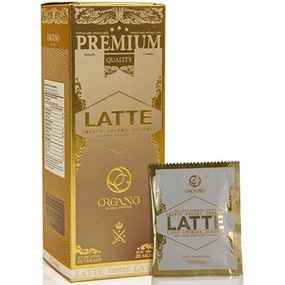 ORGANO Gourmet Cafe Latte, 100% Certified Ganoderma Lucidum (20 Sachets)